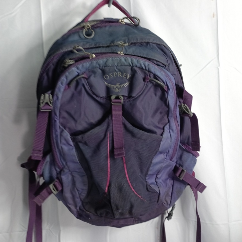 Osprey 24/Seven Series Purple Blue Daypack Laptop Backpack Fair Condition s9